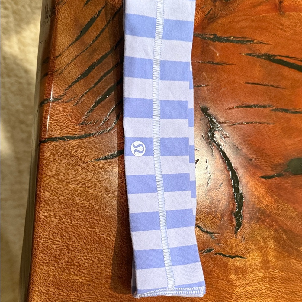 Lululemon Athletica Blue and White Striped Headband